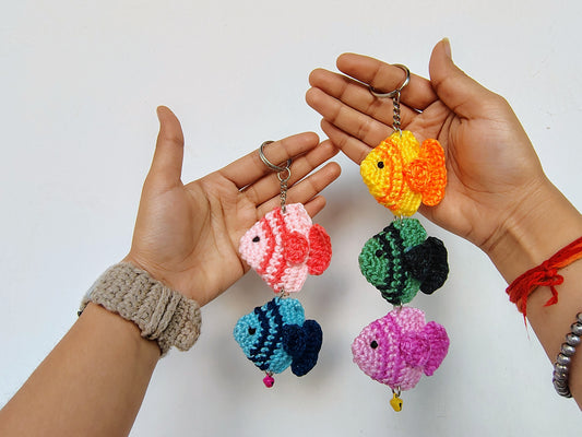 Tiny Fish Charm Keychain