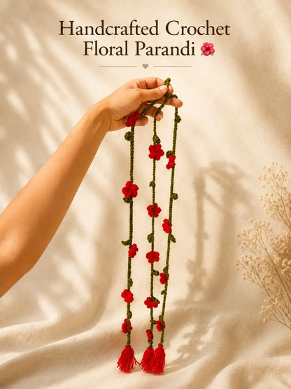 Handmade Crochet Floral Parandi