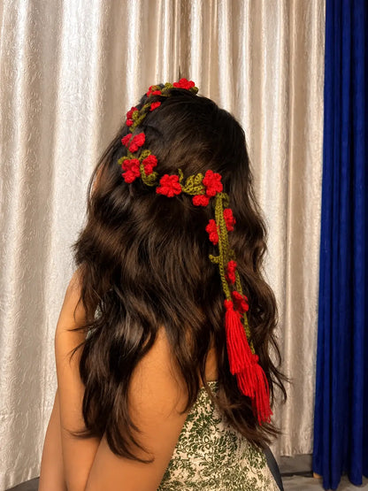 Handmade Crochet Floral Parandi