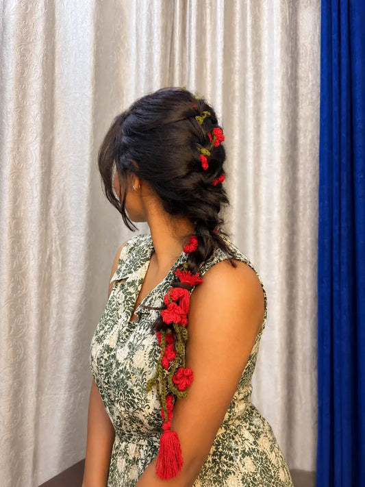 Handmade Crochet Floral Parandi