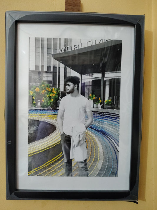 Personalized Hand Embroidered Photo Frame
