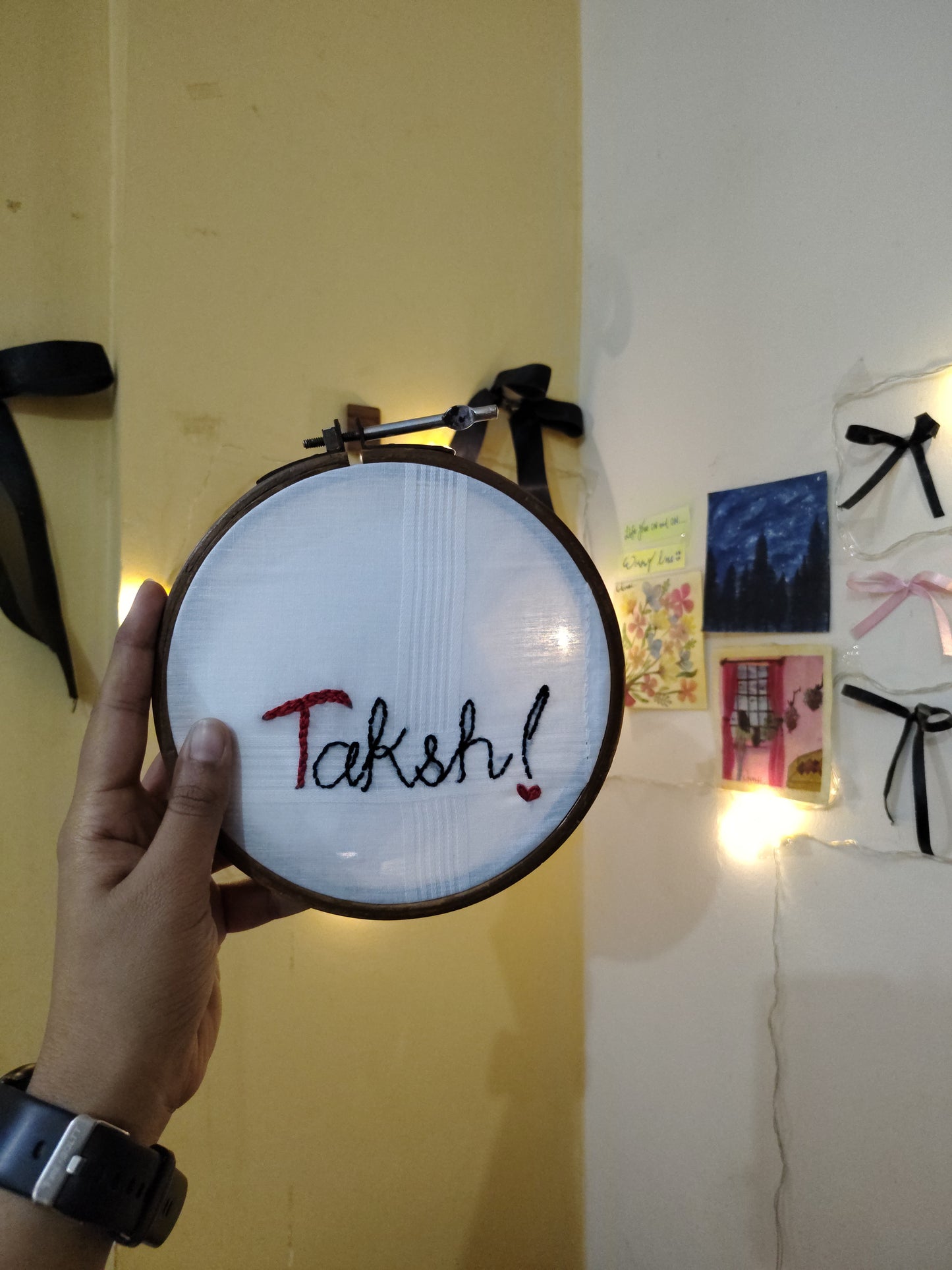 Personalized Hand Embroidered Handkerchief