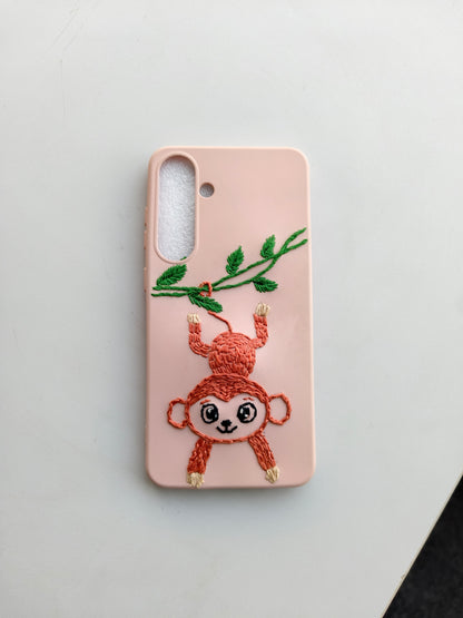 Personalized Hand Embroidered Silicone Phone Cover