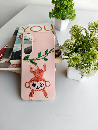 Personalized Hand Embroidered Silicone Phone Cover