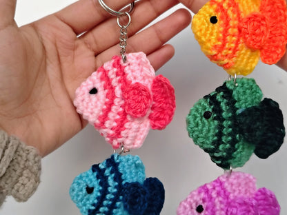 Tiny Fish Charm Keychain