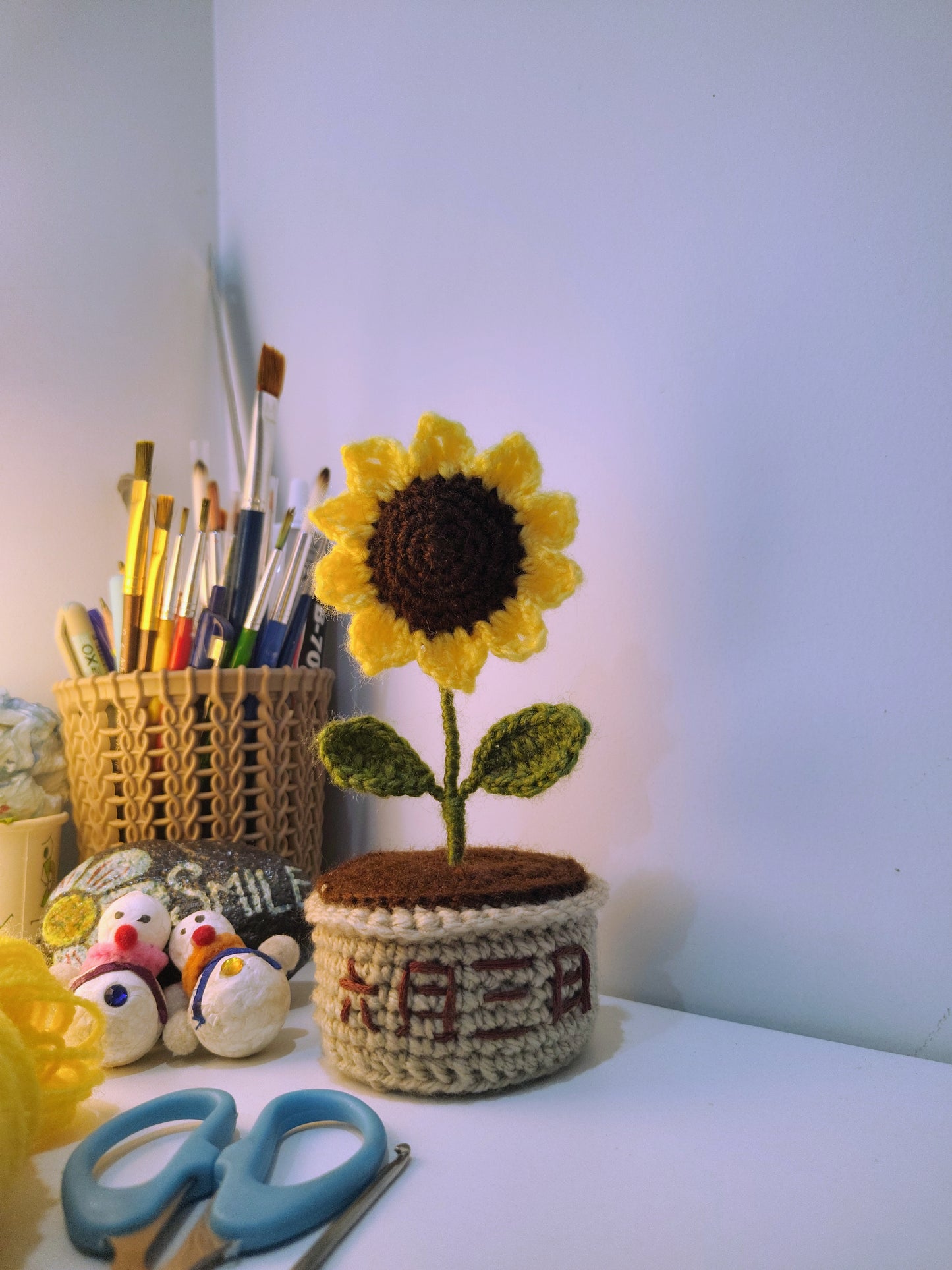 Personalized Handmade Sunflower Pot