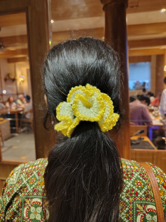 Fruit Bloom Crochet Scrunchy