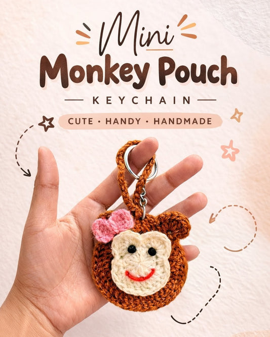 Monkey Pouch Keychain