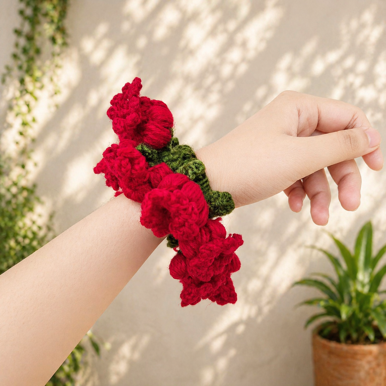 Crochet Gajra Scrunchy