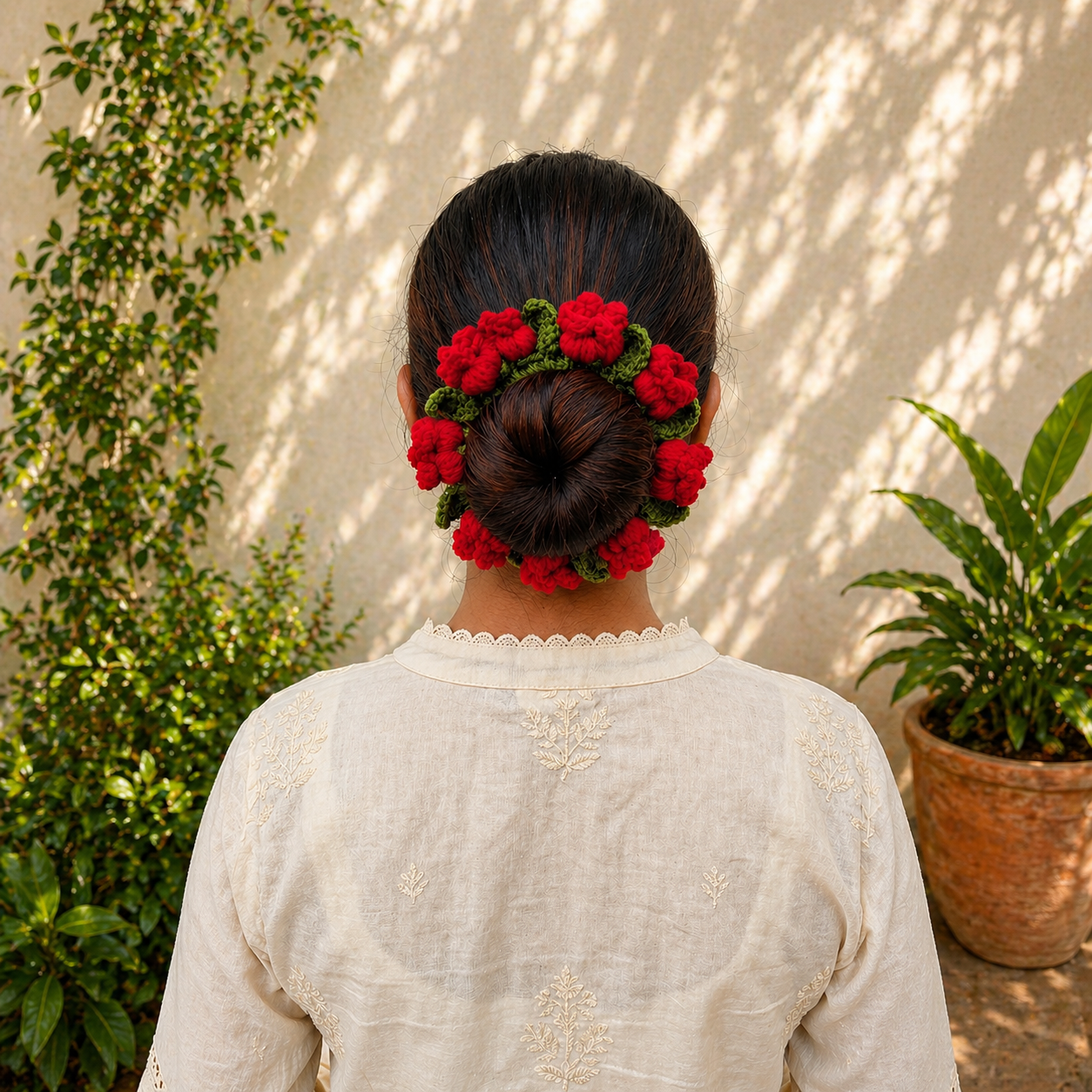 Crochet Gajra Scrunchy